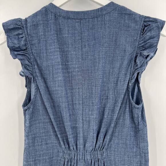 The Nines By Hatch Button Chambray Denim Jumpsuit Maternity Women’s Size Small - Picture 8 of 11